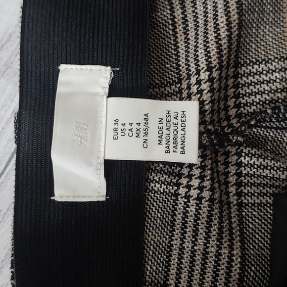 H&M PLAID HOUNDSTOOTH TROUSER NWOT - Picture 4 of 9